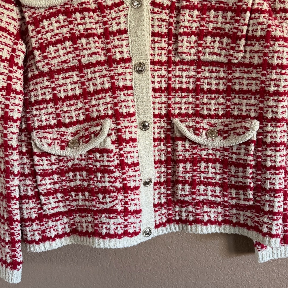 Maje Two-Tone Tweed-Effect Knit Cardigan Size 2 (US Size Medium) NWT - Picture 4 of 13